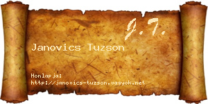 Janovics Tuzson névjegykártya